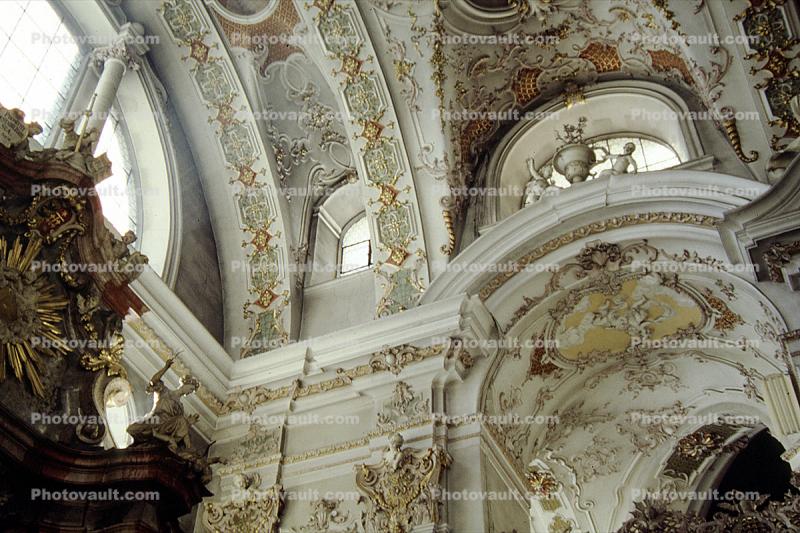Ornate Ceiling, Church, building, opulant