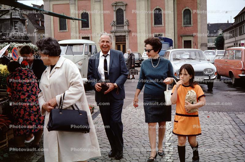 Cars, People Walking, 1960s
