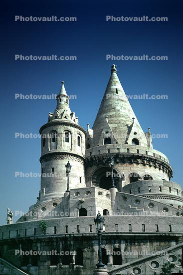 Fisherman's Bastion, landmark building, cone, Gothic, Castle Hill, Budapest