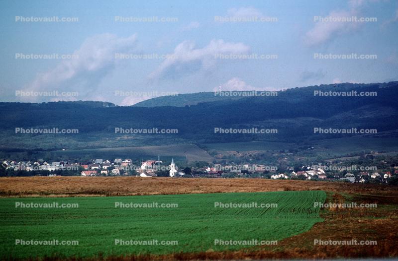 Countryside, village, hills, mountains, farmfields