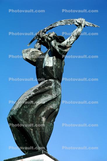 Freedom Monument, woman holding a palm leaf, Gellert hill, Szabadsag Szobor, Budapest