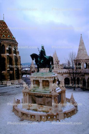 King Saint Stephen, Buda Castle Hill, Equestrian Statue, Man, Budapest
