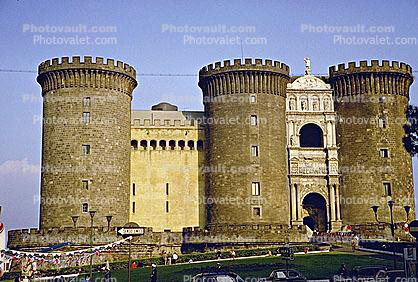 Castello Nuovo, castle Nuovo, (New castle), landmark, Turret, Tower, mansion, palace, building