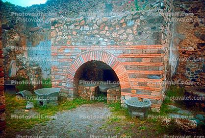 Oven, Arch, Brick, Pompei