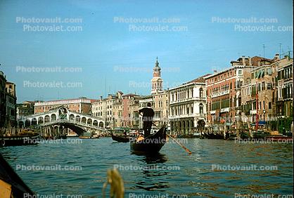 Rialto, Gondola, Grand Canal, Venice, Waterway, Canal