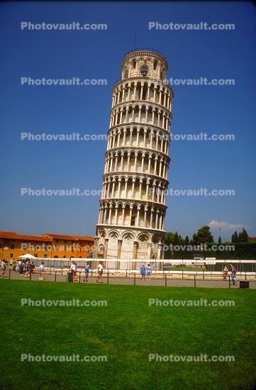 Tourists at the Leaning Tower of Pisa