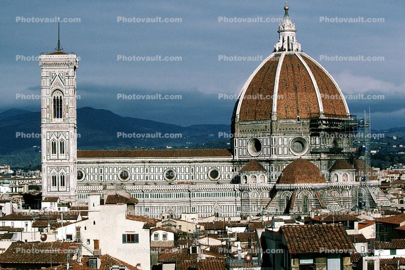 Duomo, Campanile di Giotto, Piazza Duomo, Cathedral of Santa Maria del Fiore, Florence, Bell Tower, landmark