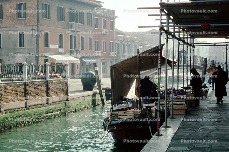 Boat, Footbridge, Canal, Venice