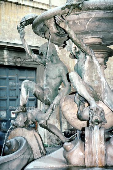 Water Fountain, aquatics, Men, Turtle, Statue, Rome