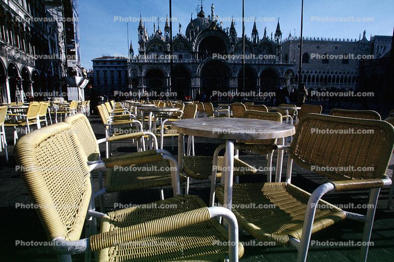 Cafe, Chairs, Tables, Saint Marks Square, Venice