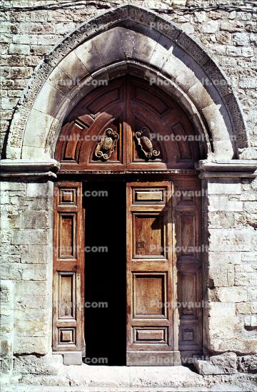 Wooen Door, doorway, arch, entryway, Castelluccio, Umbria
