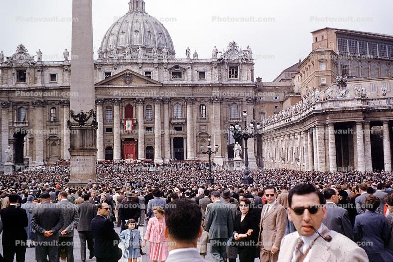 Saint Peter's Basilica, San Pietro in Vaticano, The Obelisk, Saint Peter's Square, 1950s