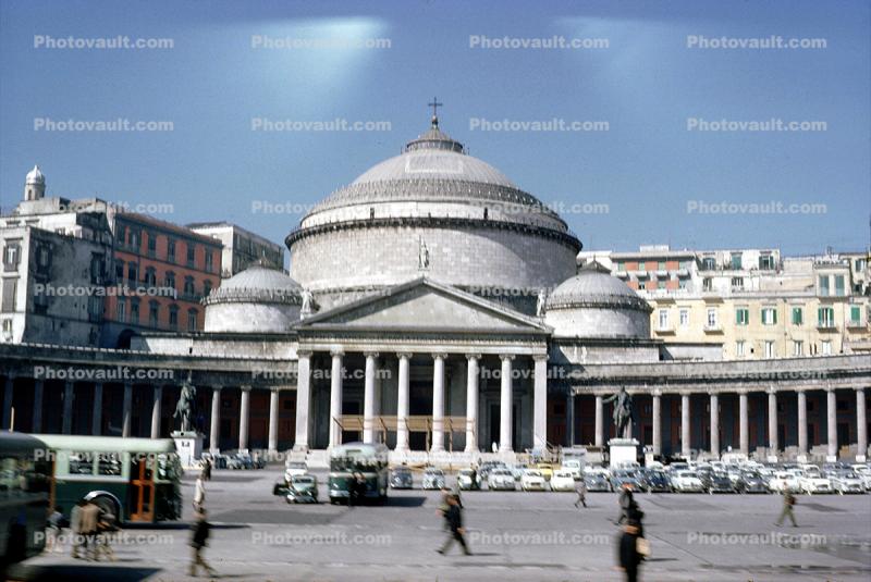 Pompei, landmark building, dome, 1950s