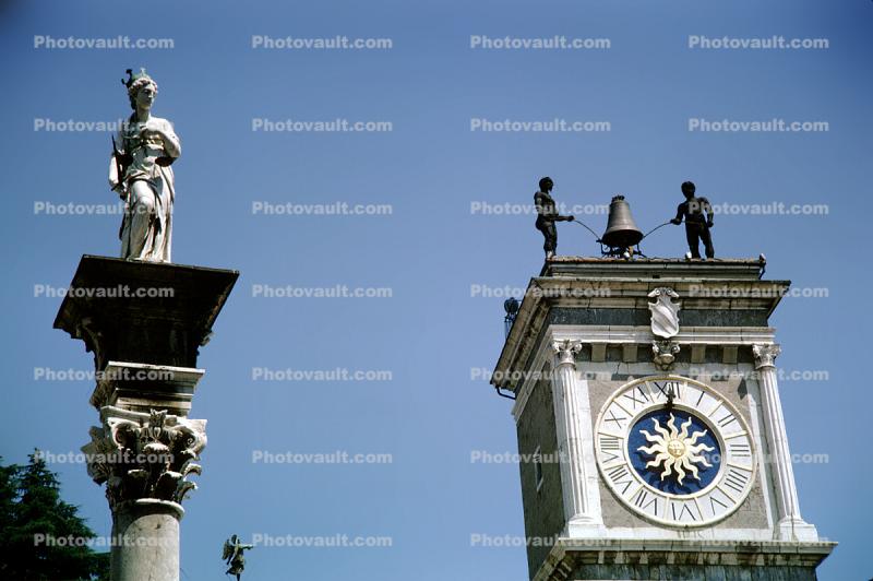 Udine, outdoor clock, outside, exterior, building