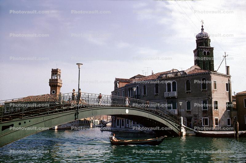 Arch Bridge, Gondola, Waterway, Canal