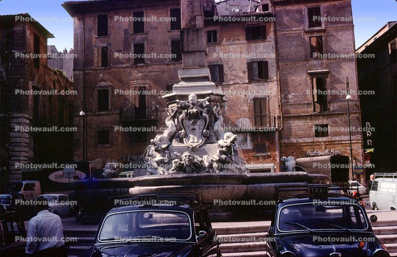 Water Fountain, aquatics, Statue, Obeliski, building, cars, Rome