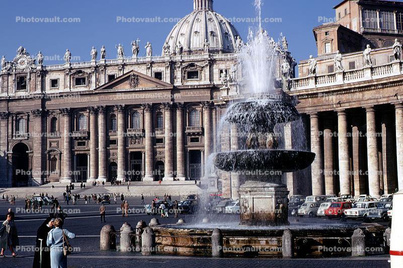Water Fountain, aquatics, Saint Peter's Basilica, San Pietro in Vaticano, 1950s