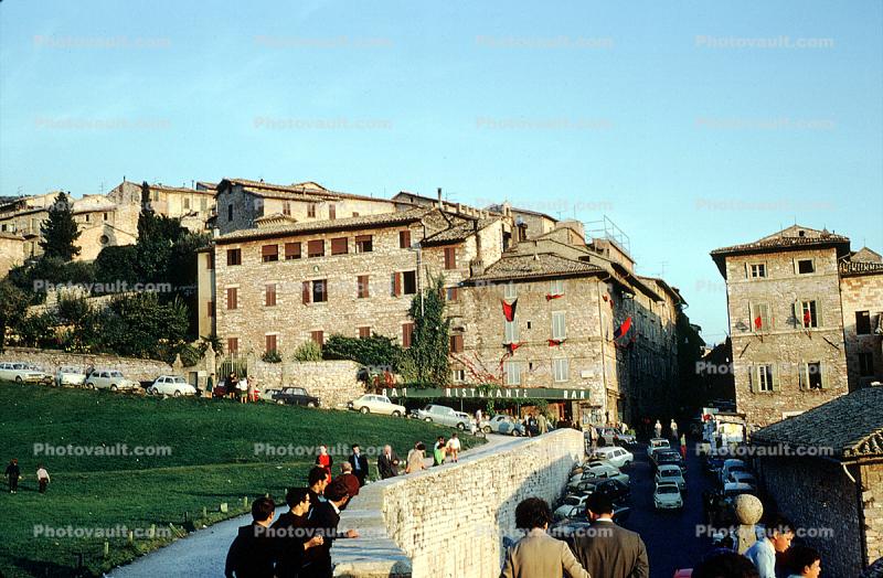 town, cars, building, Assisi