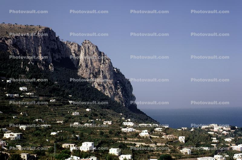Homes, houses, hill, buildings, Capri, Island