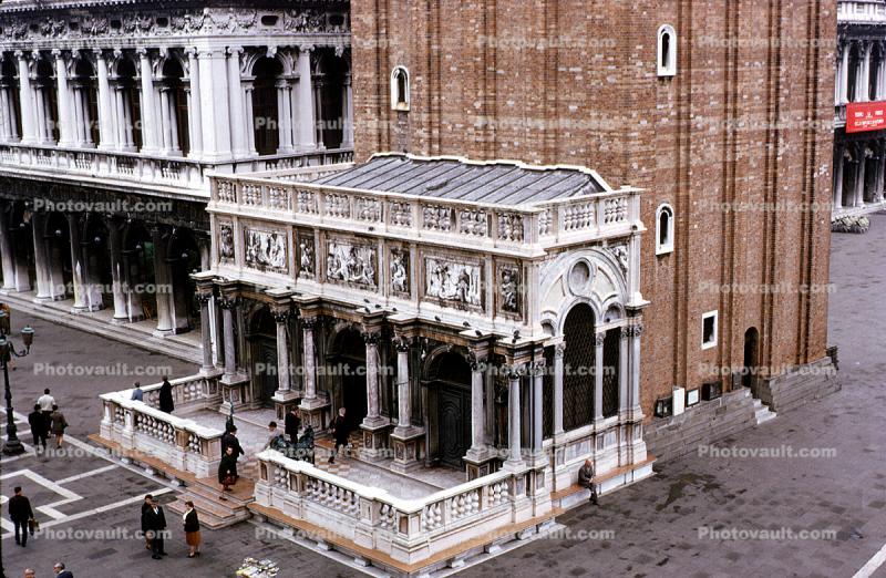 Base of the Campanile, Saint Marks Square, Saint Mark's Square, Venice, Bell Tower
