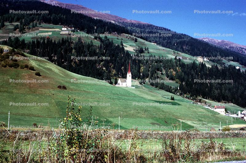 Vittoria Veneto, church, cathedral, forest, mountains