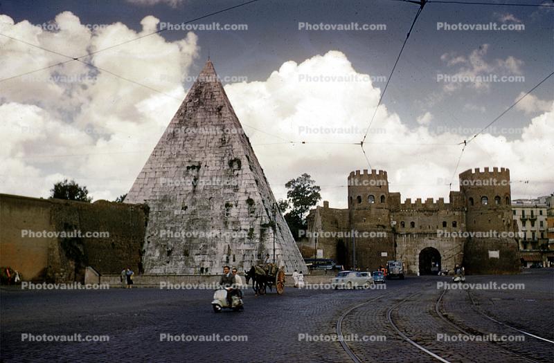 The Pyramid of Cestius, Porta San Paolo, Castle, Turret, Tower