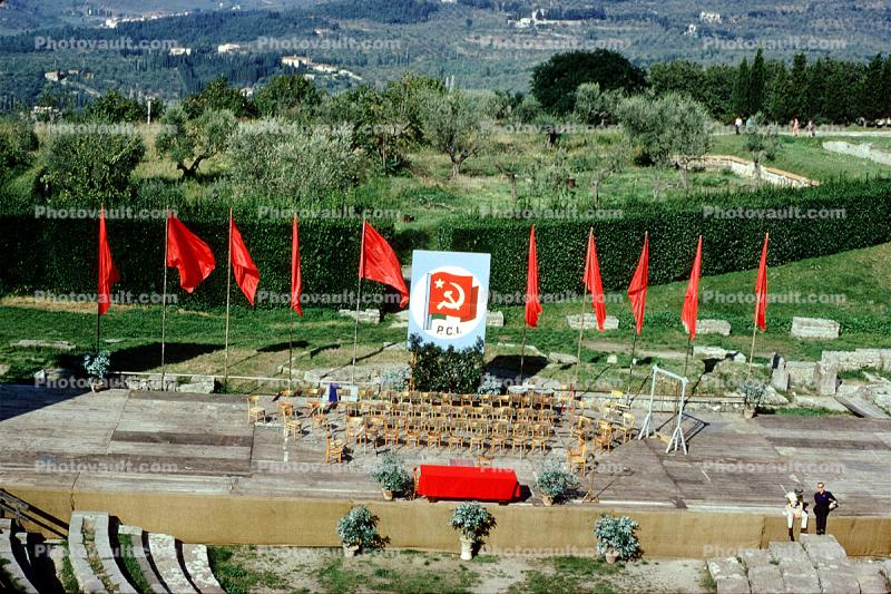 Communist Party, meeting, amphitheater, Florence
