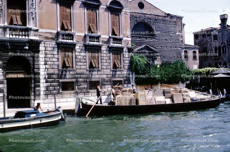 Motorized Cargo Boat, Waterway, Canal