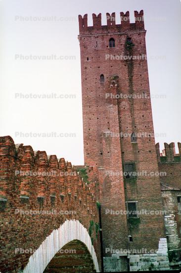 Castle, bridge, tower, parapet, Verona