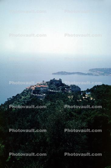 Hilltop, castle, Mediterranean Sea
