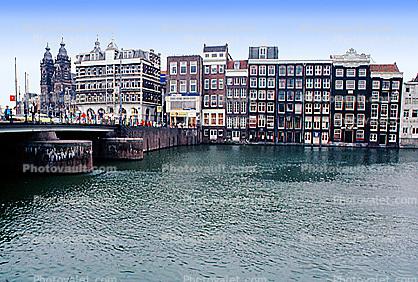 Bridge, Canal, Homes, Houses, Amsterdam