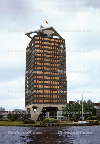 Dutch Shell Oil Company Headquarters, Highrise Building, Amsterdam, landmark, July 1981