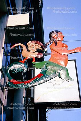 Mermaid, Goose, Signage, Restaurant, Amsterdam