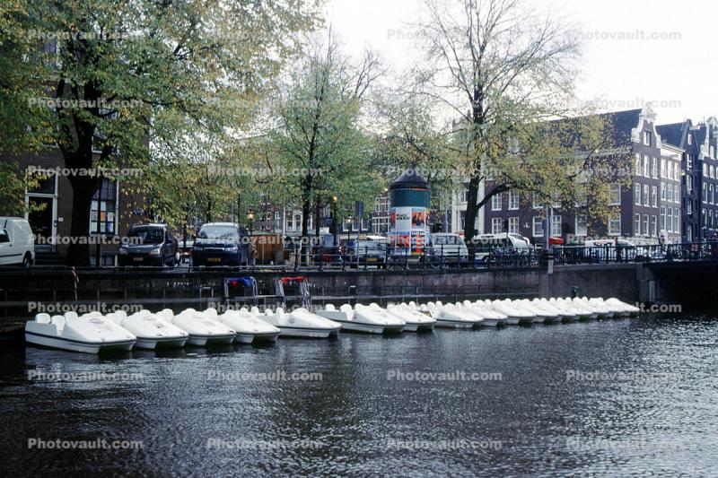 Waterway, Canal, Paddle Boats in Amsterdam