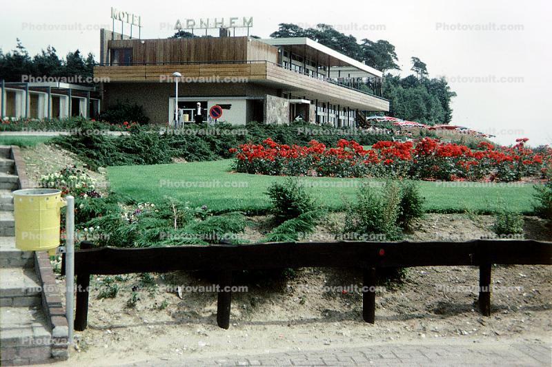 Arnhem Motel, Lawn, Flowers, Rose Garden