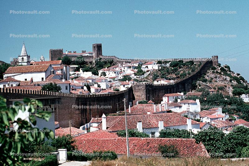 Citadel, fort, wall, homes, houses, red rooftops, Castle, turret, July 1974