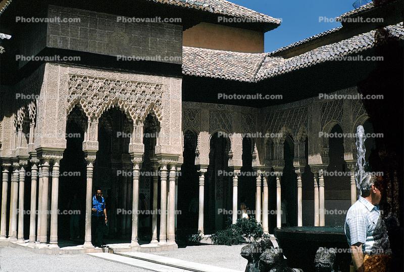 Moorish Columns, Palace, buildings, Alhambra