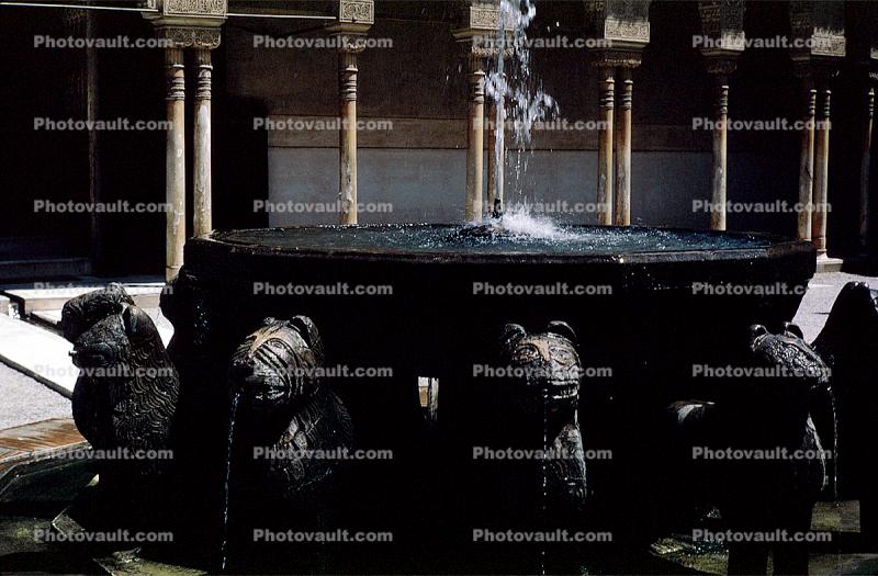 Water Fountain, pond, sculpture, Alhambra