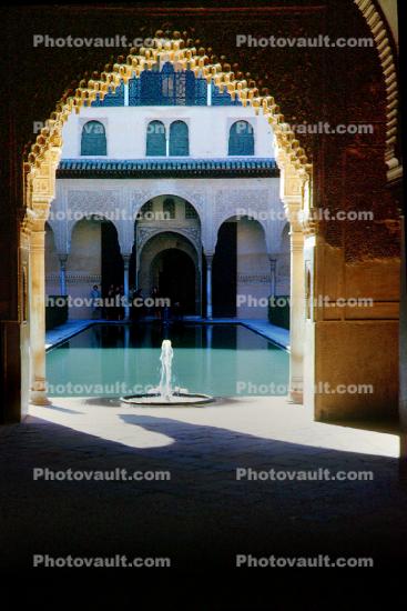 Pool, Water Fountain, aquatics, Alhambra, Granada, Andalusia, Spain
