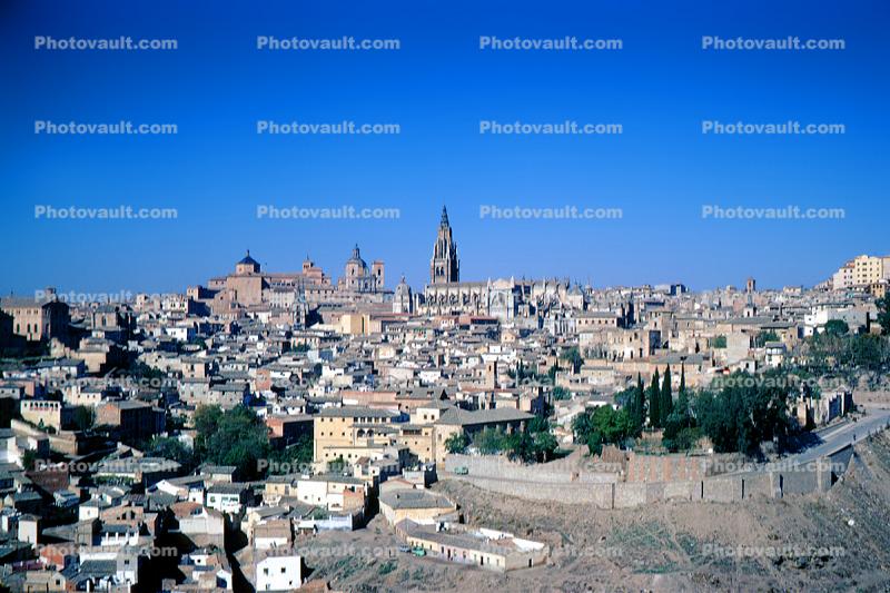Cityscape, Cathedral, buildings, hilltop
