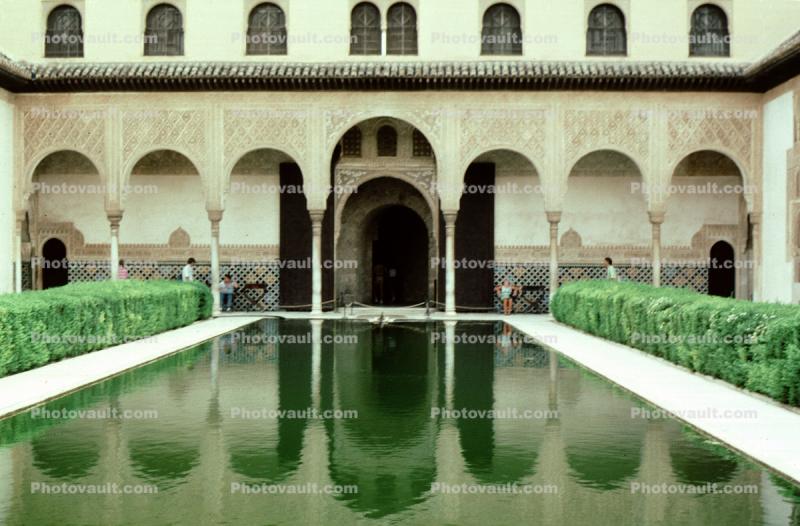 Water Reflection, Pond, Moorish Architecture