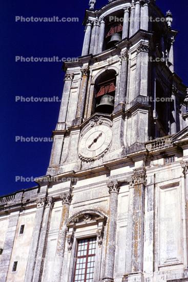 Clock Tower, Bells, Cathedral, Mafra National Palace, baroque style