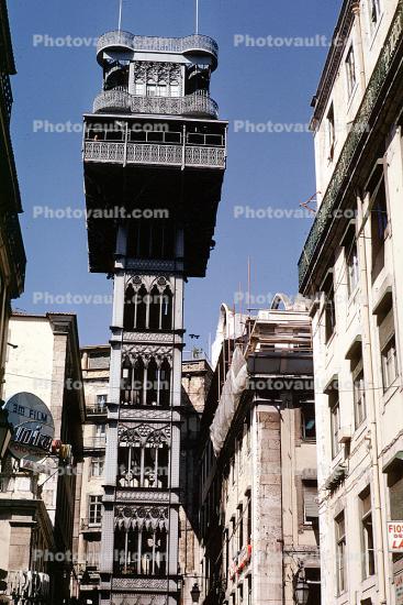 Santa Justa Lift, Elevador de Santa Justa, Landmark Elevator Observation Tower, Lisbon, Lisboa