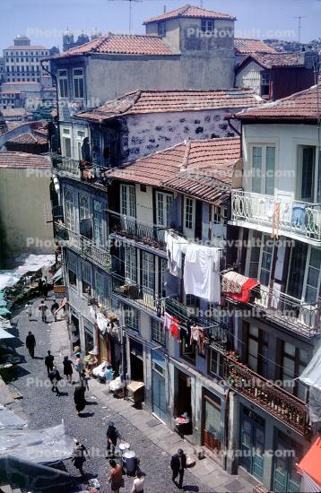 Street, buildings, Porto, 1950s