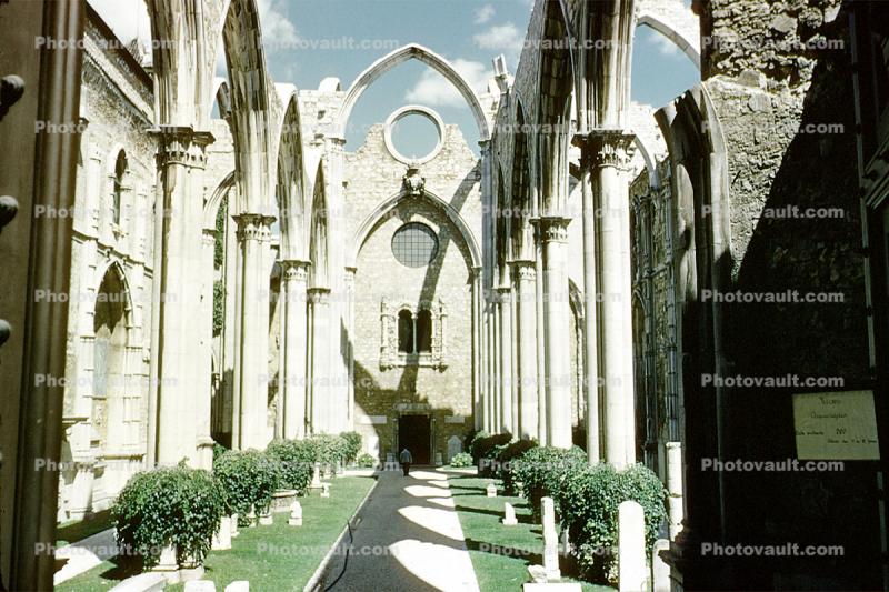Nossa Senhora do vencimento do Carmo, monastery ruin, destroyed in 1755 earthquake, Church, building, gardens