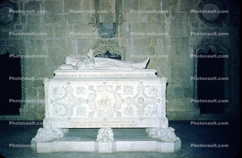 Tomb of Luis Vaz de Camoes (1524-1580), Poet Portuguese, Jeronimos Monastery, Cosa Mota, Lisbon, Crypt, Mafra