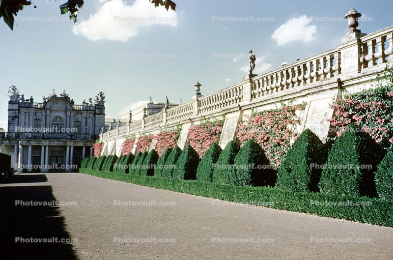 Palace Gardens, manicured bushes, Queluz Palace