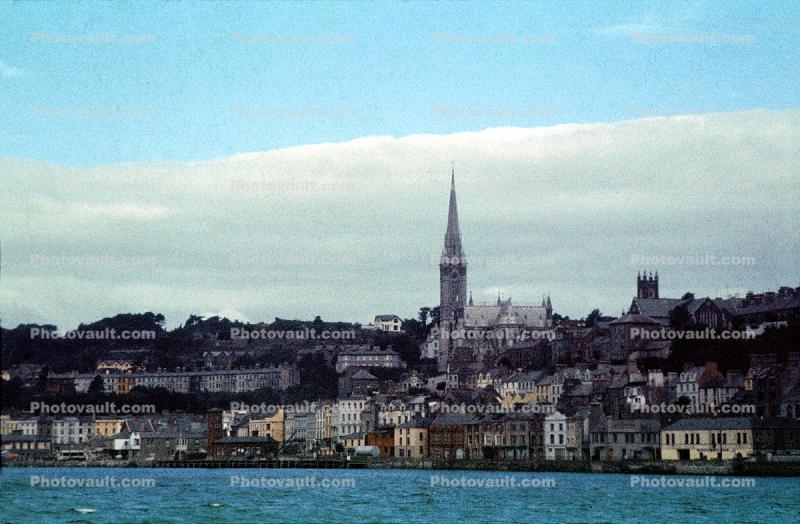 St Colman's Cathedral, Cobh Island, County Cork, Ireland, waterfront, buildings, town, city