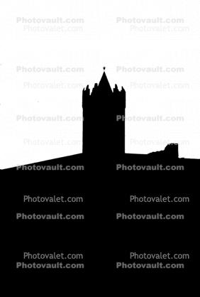 Tower Doonagore silhouette, logo, shape