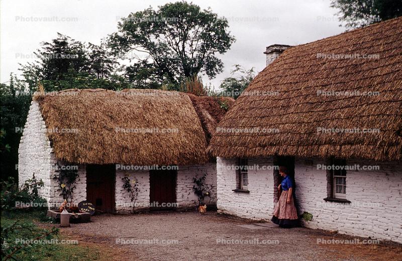 Grass Thatched Home, building, roof, Sod